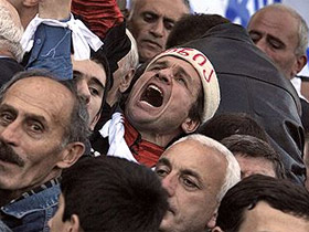 Митинг в Грузии. Фото: с сайта kommersant.ru