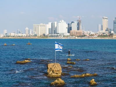 Флаг Израиля, Тель-Авив. Фото: lookatisrael.com Флаг Израиля, Тель-Авив. Фото: lookatisrael.com