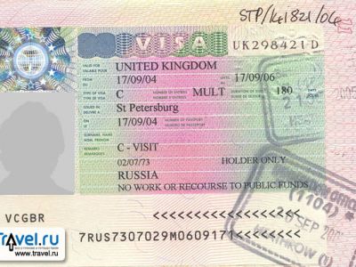 Виза Великобритании. Фото: Travel.ru Виза Великобритании. Фото: Travel.ru