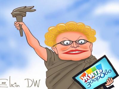"Американка" Елена Малышева (к расследованию ФБК). Карикатура С.Елкина: dw.com "Американка" Елена Малышева (к расследованию ФБК). Карикатура С.Елкина: dw.com