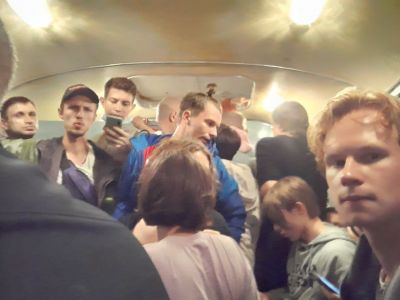 Задержанные на акции против поправок. Фото: Ольга Мисик. Задержанные на акции против поправок. Фото: Ольга Мисик.