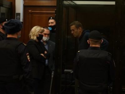 Алексей и Юлия Навальные, Мосгорсуд, 2.02.21. Фото: пресс-служба Мосгорсуда Алексей и Юлия Навальные, Мосгорсуд, 2.02.21. Фото: пресс-служба Мосгорсуда