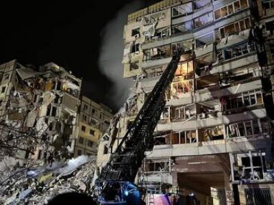 Разрушенный ракетой дом в Днепре. Фото: t.me/dnipropetrovskaODA Разрушенный ракетой дом в Днепре. Фото: t.me/dnipropetrovskaODA