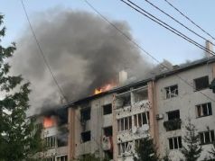 Обстрел. Попадание в дом. Фото: УНИАН