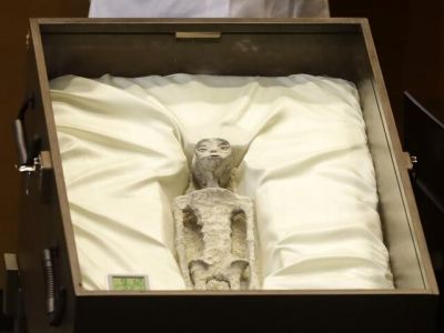 Мумифицированное тело "инопланетянина", продемонстрированное в Конгрессе Мексики, 13.09.23. Фото: t.me/zerkalo_io Мумифицированное тело "инопланетянина", продемонстрированное в Конгрессе Мексики, 13.09.23. Фото: t.me/zerkalo_io