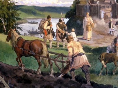 Средневековая деревня. Иллюстрация: russian7.ru