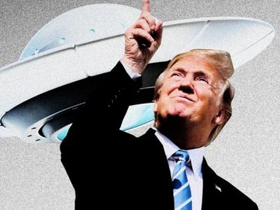 Трамп и НЛО. Иллюстрация: nymag.com Трамп и НЛО. Иллюстрация: nymag.com