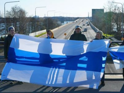 Пикет против депортации из Финляндии в Россию. Фото: Валерий Клепкин, радио "Эхо Хельсинки".